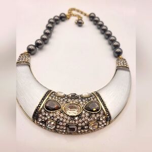 Heidi Daus®"Say It With Style" Beaded Resin Crystal Statement Necklace